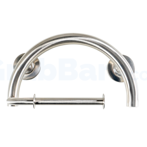 Crescent Toilet Paper Holder Grab Bar